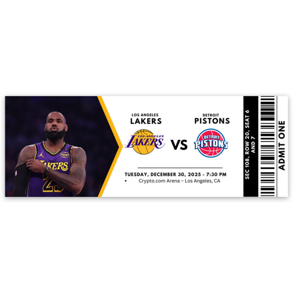 Sec 108, Row 20, Seat 6 and 7
